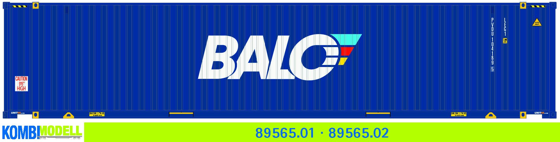 Kombimodell 89565.01 WB-A /Ct 45' (Euro) BALO" #PVDU 104189" 